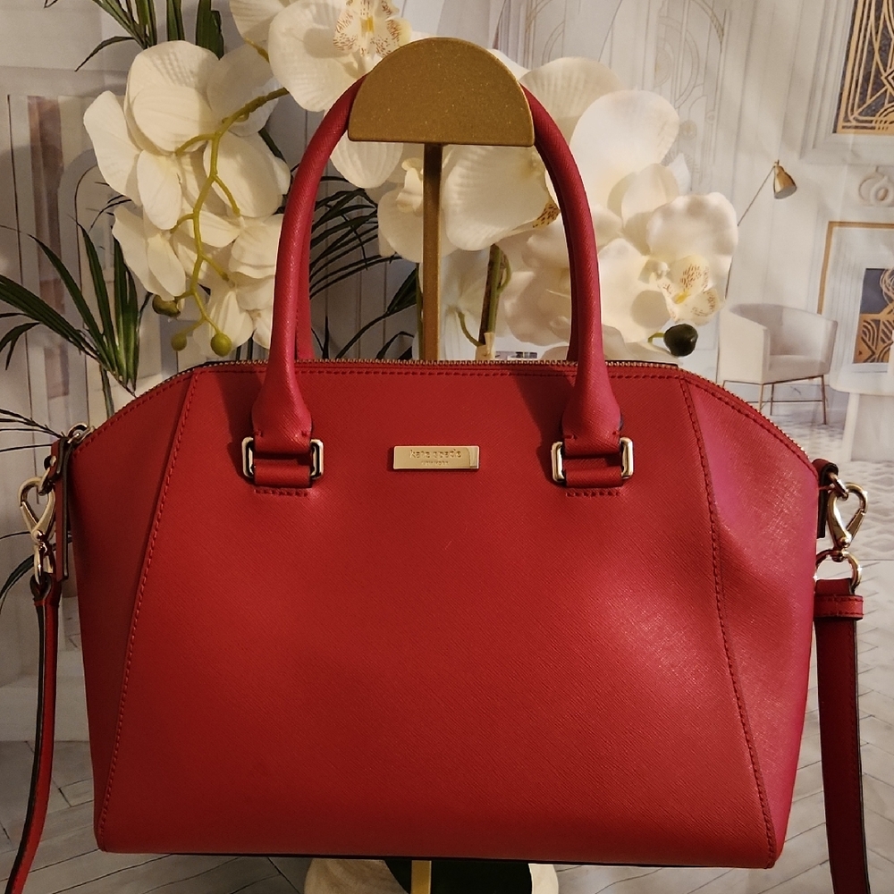 Kate Spade Bold Red 2 Way Crossbody Satchel..New Without Tags! Gorgeous!